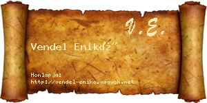 Vendel Enikő névjegykártya