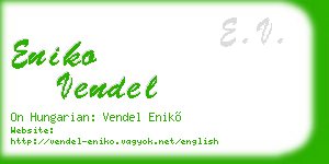 eniko vendel business card